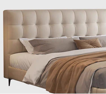Italian Style Leather Minimalist Bed