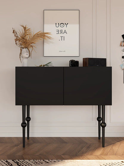 INS Style Minimalist Black Entryway Storge Cabinet