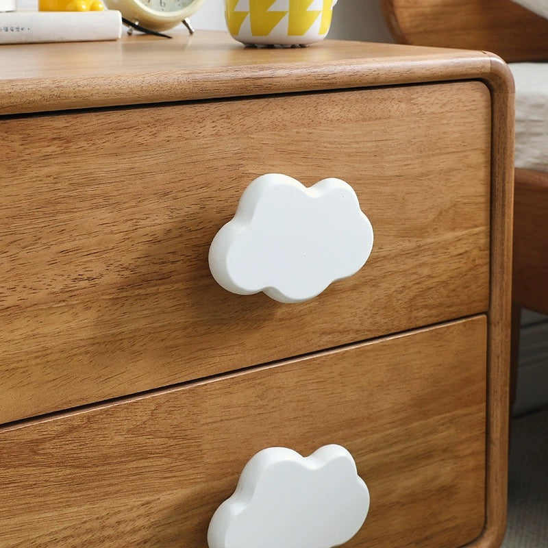 INS Style Solid Wood Cloud Children's Bedside Table