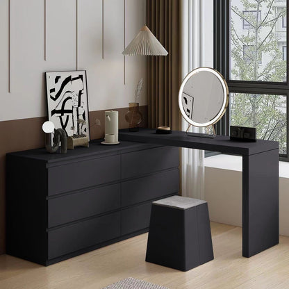 Nordic Style Black Minimalist Dressing Table