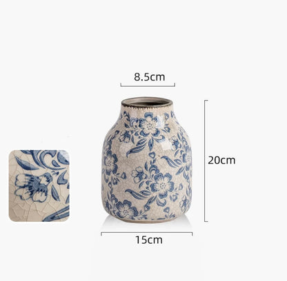 Blue and White Pottery Chinese Style Vase