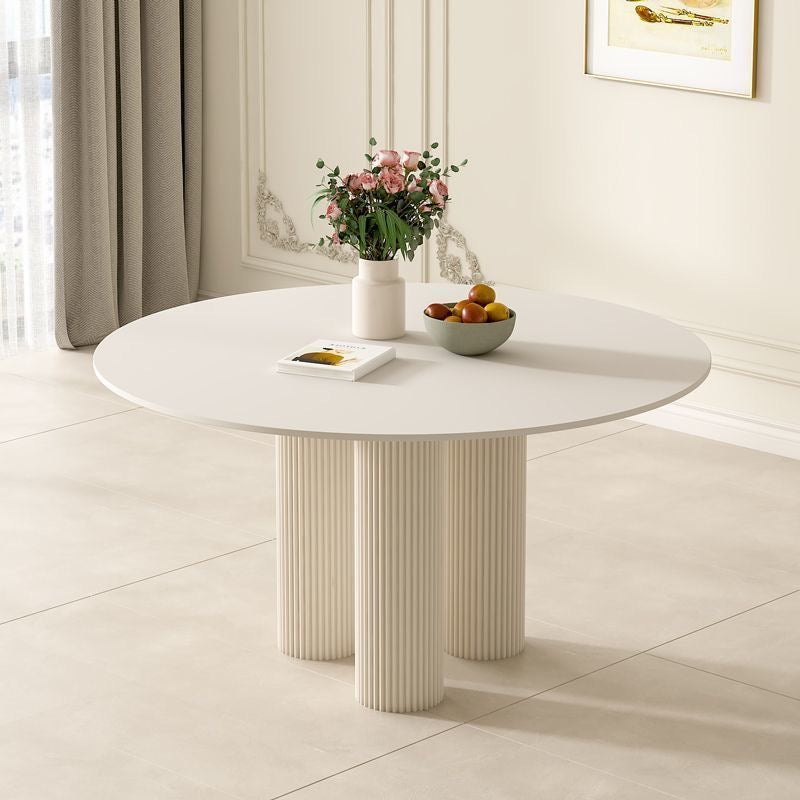 Nordic Style White Rock Plate Minimalist Dining Table