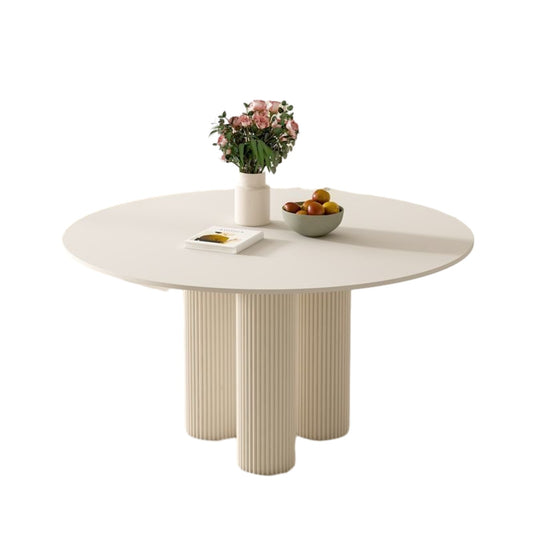 Nordic Style White Rock Plate Minimalist Dining Table