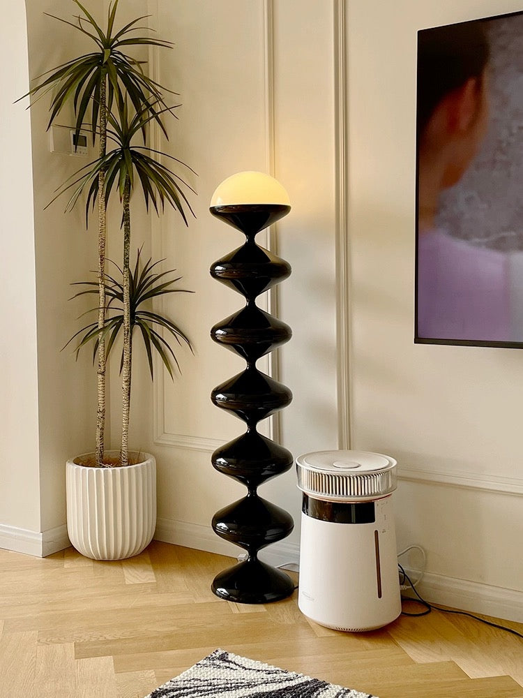 Black Minimalist Modern Gourd Floor Lamp