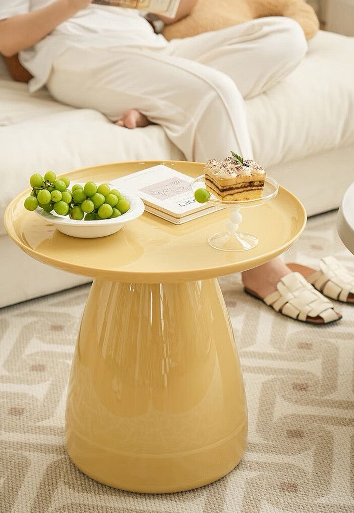 Ins Style Creamy Minimalist Round Side Table