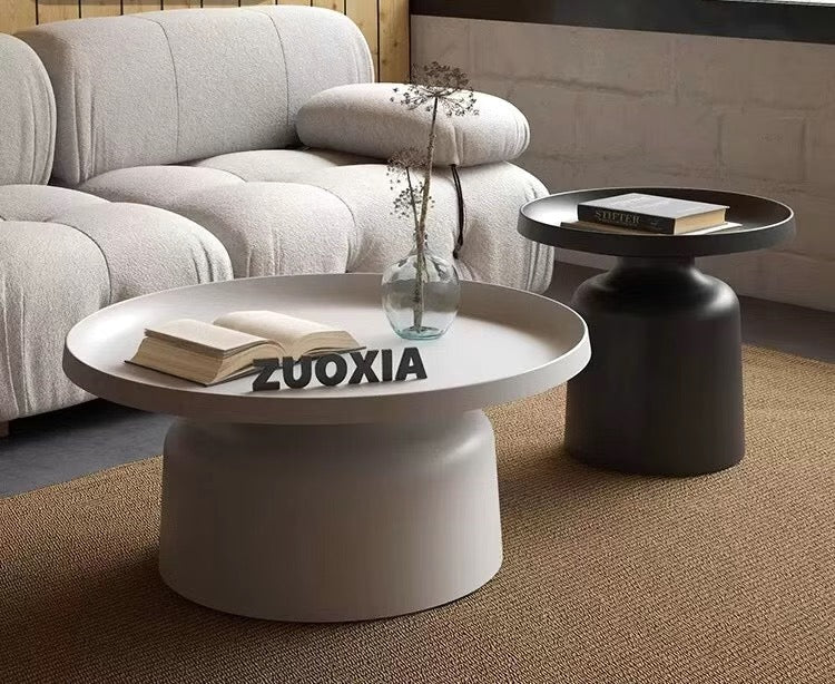 Nordic Style Round Coffee Table Combo