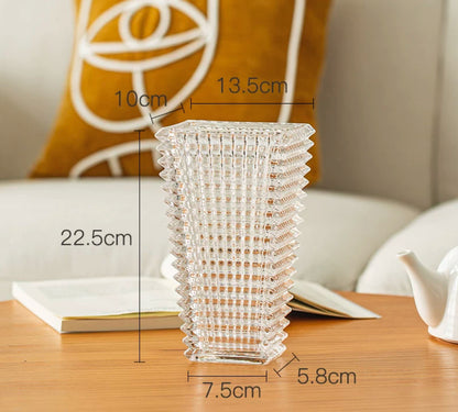 Irregular Luxury High-Grade Thickened Lead-Free Glass Vase