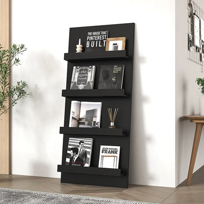 Nordic Style Black Floor Bookshelf