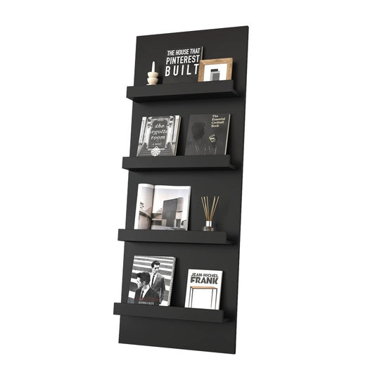 Nordic Style Black Floor Bookshelf