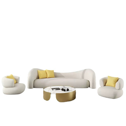 Nordic Style Minimalist Sofa and Coffee Table Combo