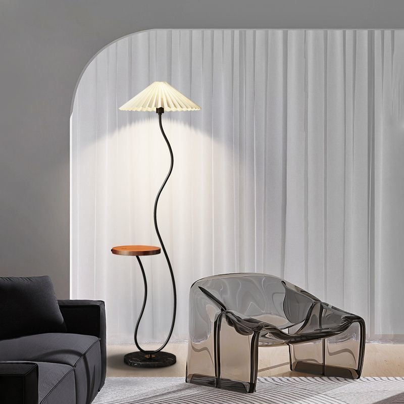 INS Style Pleated Lampshade Floor Lamp